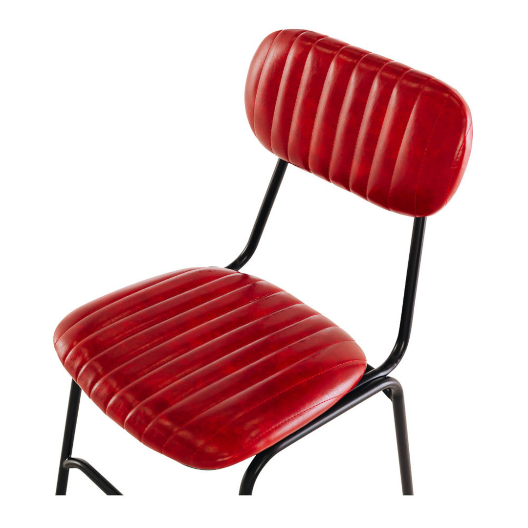 Datsun Dining Chair Vintage Red PU image 4